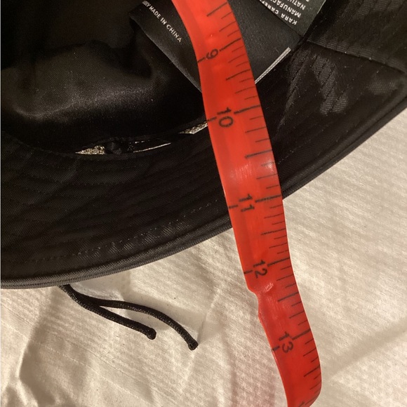 KARA Black Crystal Mesh Bow Bucket Hat - Picture 11 of 15